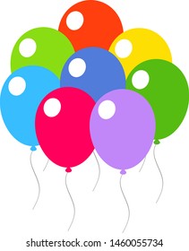 Colored festive balloons on a white background. Eps 10