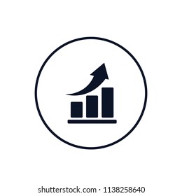 Colored finance vector icon with white background