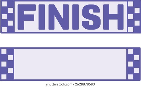 Icono de acabado coloreado. Ilustración vectorial. El final de la Carrera Deportiva. Concepto de ejecución