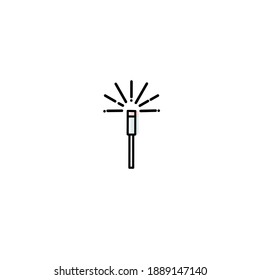 colored firecracker icon. Colored firecracker vector icon.