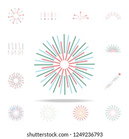 colored firework icon. Fireworks icons universal set for web and mobile