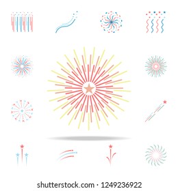 colored firework icon. Fireworks icons universal set for web and mobile