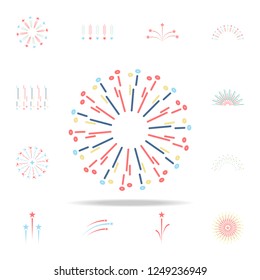 colored firework icon. Fireworks icons universal set for web and mobile