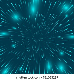 colored fireworks on black background.the background of bright blue spray
