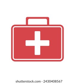 Colored first aid kit icon Vector illustration