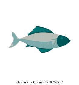 colored fish design over white
