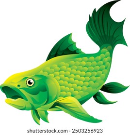 A colored fish vector that can be used in various creative media.