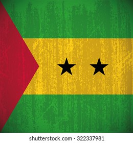 Colored flag with details and grunge texture