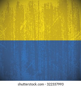 Colored flag with details and grunge texture