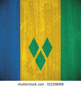 Colored flag with details and grunge texture