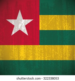 Colored flag with details and grunge texture