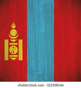 Colored flag with details and grunge texture