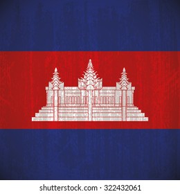 Colored flag with details and grunge texture