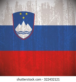 Colored flag with details and grunge texture
