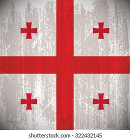 Colored flag with details and grunge texture