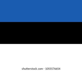 Colored flag of Estonia