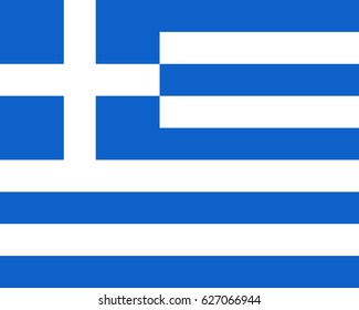 Colored flag of Greece