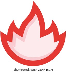 Colored flame fire vector icon 