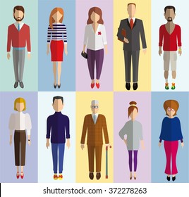 colored flat characters