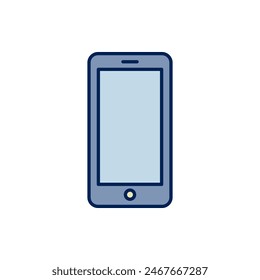 Farbiges flaches Design-Smartphone-Vektorgrafik-Symbol