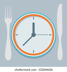 Colored flat design vector illustration concept for dieting, planned way of eating, nutrition regime