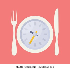 Colored flat design vector illustration concept for dieting, planned way of eating, nutrition regime