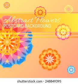 colored flat style single green orange vector label with shadows 