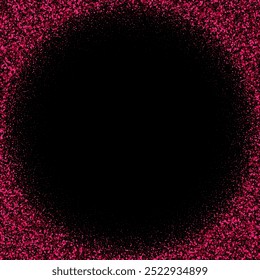 colored flickering particles in a circle. holiday, postcard, fun. Red photo frame.