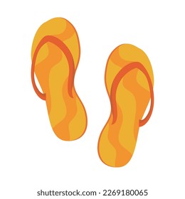 colored flip flops over white