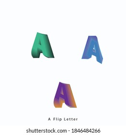 colored flip letters alphabet designs