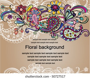 Fondo floral coloreado
