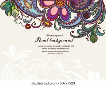 colored floral background