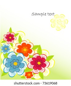 colored floral background