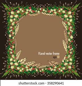 colored floral frame