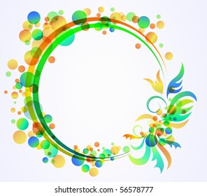 colored floral frame