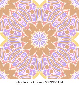 colored floral geometric vector pattern. Vector illustration. ideal for creative and decorative projects