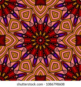 colored floral geometric vector pattern. Vector illustration. ideal for creative and decorative projects