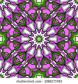 colored floral geometric vector pattern. Vector illustration. ideal for creative and decorative projects