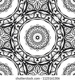 colored floral geometric vector pattern. Vector illustration. ideal for creative and transcendental decorative projects.