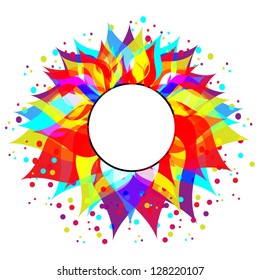Colored floral ornament - element for design