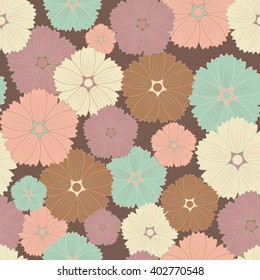 Colored floral seamless background