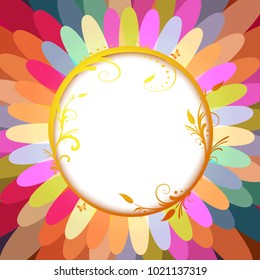 Colored flower background