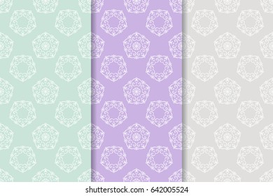 Colored flower pattern. Seamless background. Vector illustration