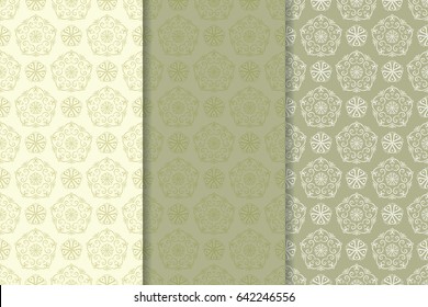 Colored flower pattern. Seamless background. Vector illustration