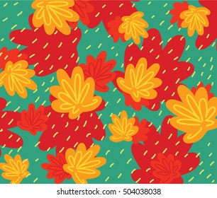 Colored flower pattern. Spring camouflage.