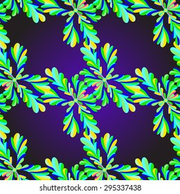 colored flower petals on a light background backlit seamless vector pattern