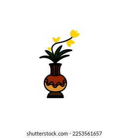 colored flower vase icon, perfect for your business