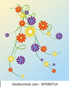 Colored flowers
