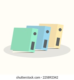 Colored folders vector illustration