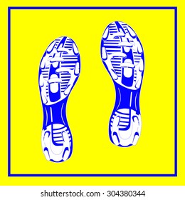 Colored football sole. vector illustration